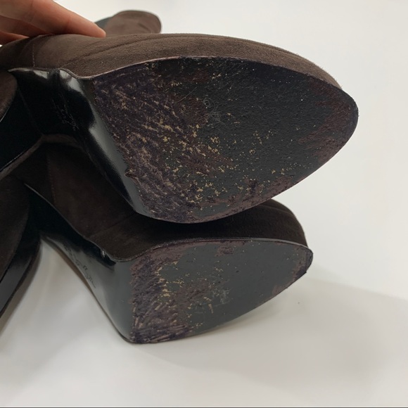 Marni calf suede Platform Chelsea Boot Brown - Picture 8 of 16